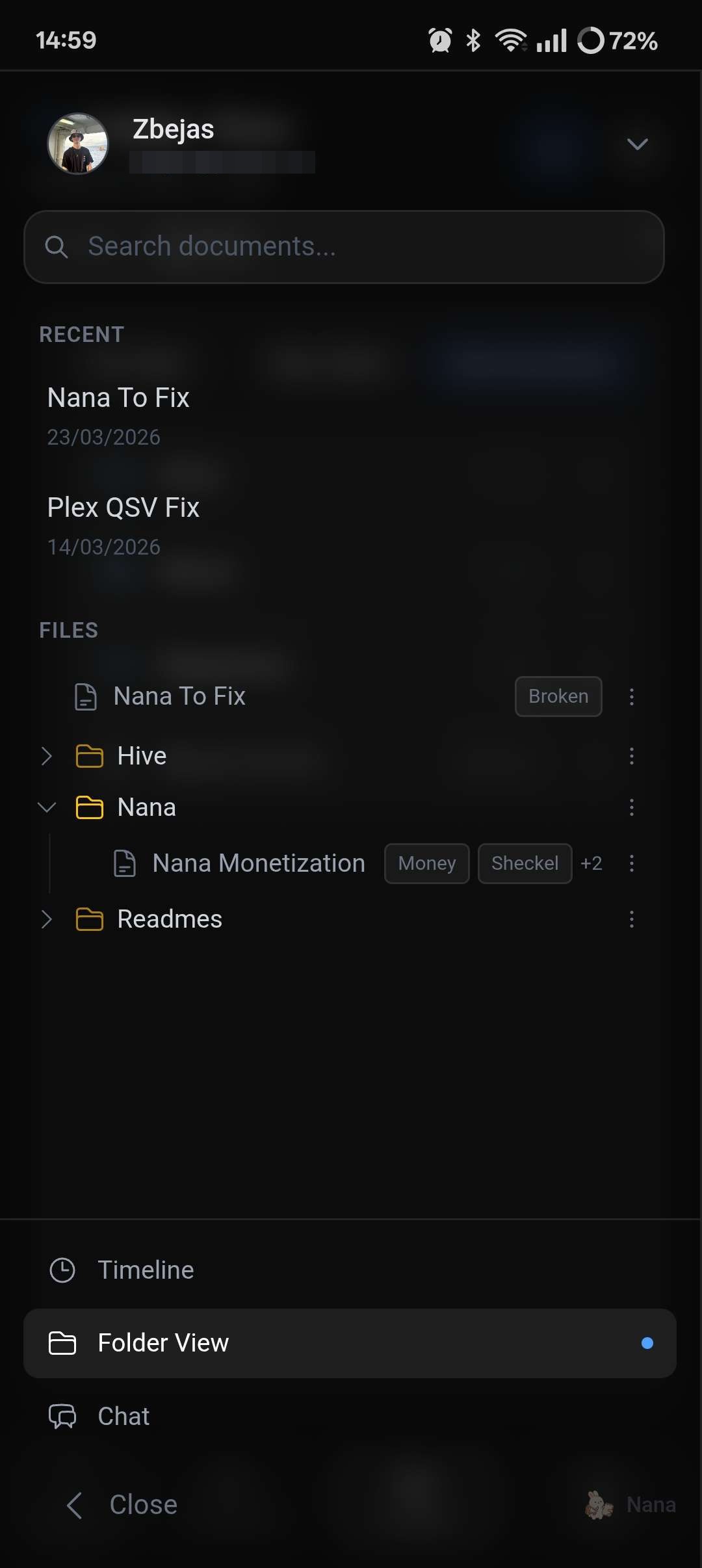 Nana phone sidebar